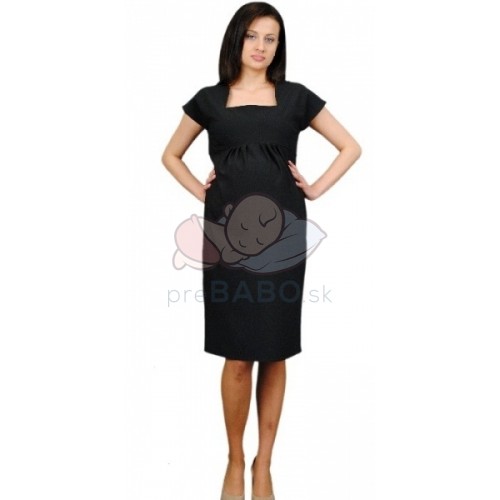 Be MaaMaa Tehotenské šaty ELA - čierna