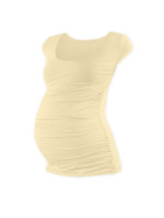 JOŽÁNEK Tehotenské tričko mini rukáv JOHANKA - caffe latte, vel. XXL/XXXL