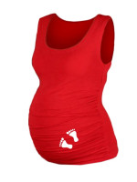 Top, tielko Dana s potlačou Nožičiek - červené, vel´. L/XL