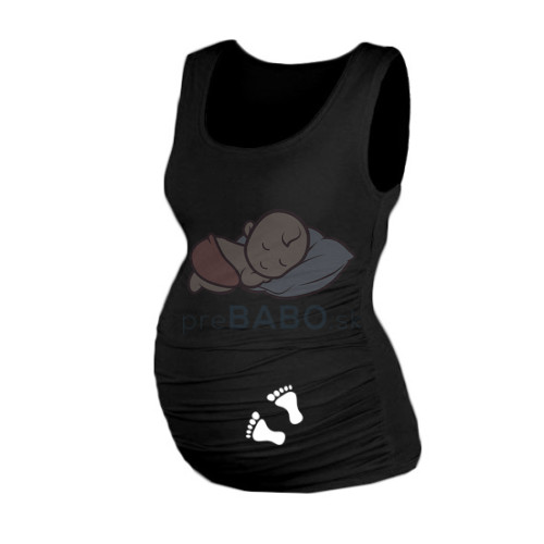 Top, tielko Dana s potlačou Nožičiek - čierne, vel´. L/XL