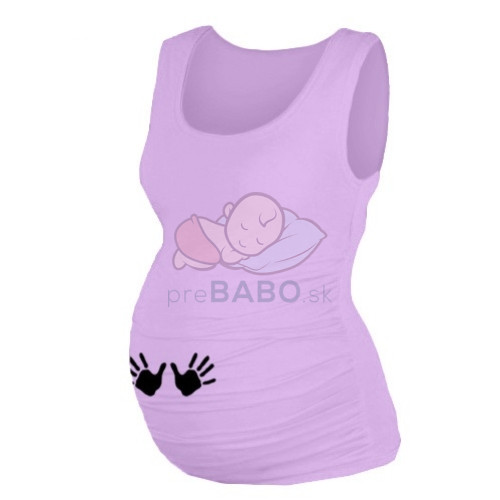 Be MaaMaa Top, tielko Dana s potlačou Ručičiek - lila, vel´. L/XL