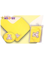Baby Nellys  Deka / dečka froté / velúr - Macko Teddy - krémová
