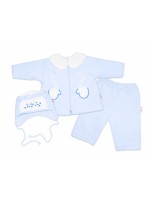 Kabátik, čiapočka a nohavice Baby Nellys ®- sv. modrá, veľ. 68