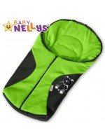 Fusak nielen do autosedačky Baby Nellys ® POLAR - zelený medvedík