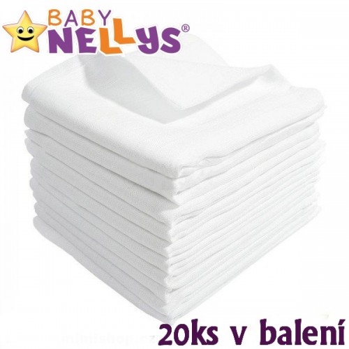 Kvalitné bavlnené plienky Baby Nellys - TETRA LUX 70x80cm, 20ks v bal.
