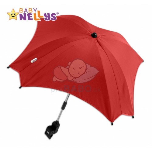 Slnečník, dáždnik do kočíka Baby Nellys ® - červený