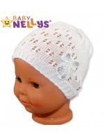 Háčkovaná čiapočka Mašle Baby Nellys ® - s flitry