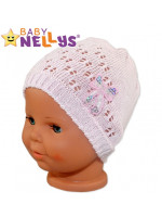Háčkovaná čiapočka Mašle Baby Nellys ® - s flitry