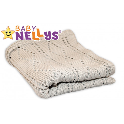 Háčkovaná dečka Baby Nellys ® - béžová