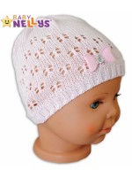 Háčkovaná čiapočka Mašlička Baby Nellys ® - s flitry