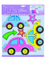 Decor Room Detské priestorové samolepky na stenu - auta