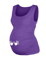 Be MaaMaa Top, tielko Dana s potlačou Ručičiek - fialová, vel. L/XL