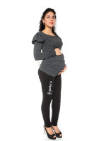 Be MaaMaa Tehotenské tepláky, nohavice MOM life - čierne - L