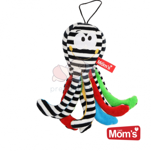 Hencz Toys Edukačná hračka Chobotnička s rolničkou - bielo/čierná