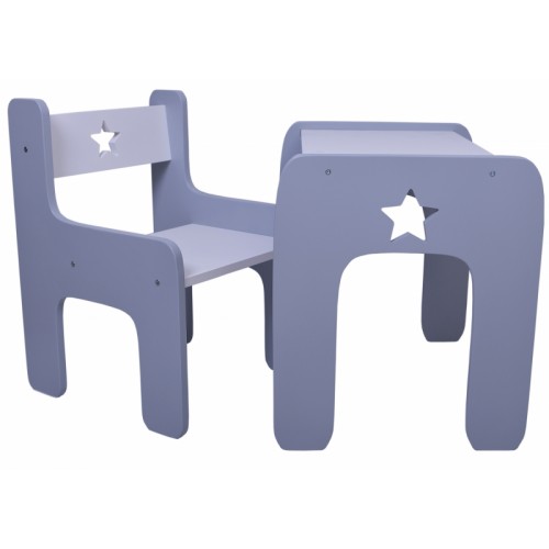 NELLYS Sada nábytku Star - Stôl + stoličky - sivá