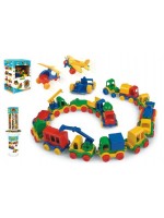 Teddies Auto mini plast 10cm asst 10 druhů 54ks v boxu Wader