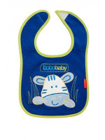 BOBO BABY Trojvrstvový bavlnený podbradník Zebra - modrý