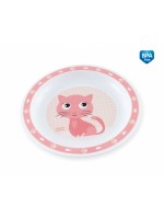 Canpol babies Plastový tanierik Mačička - ružový