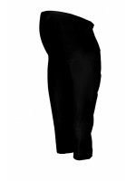 Be MaaMaa Tehotenské 3/4 nohavice s elastickým pásom - čierne, vel´. L