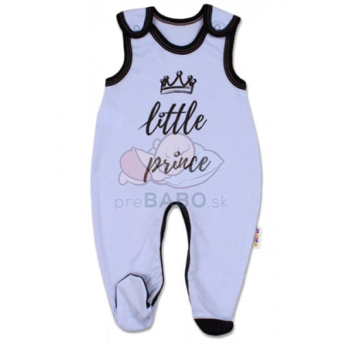 Baby Nellys Dojčenské bavlnené dupačky, Little Prince - modré, veľ. 74