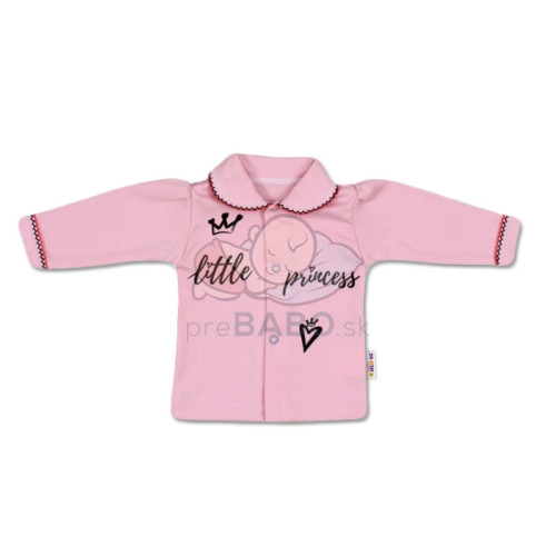 Baby Nellys Bavlnená košieľka Little Princess - růžová, veľ. 62