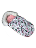 Baby Nellys Fusak, spacáček 105x55 Velvet Winter Lux - Flowers