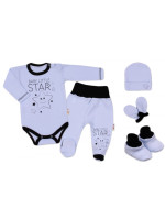 Baby Nellys Súpravička do pôrodnice Baby Little Star - modrá, veľ. 62