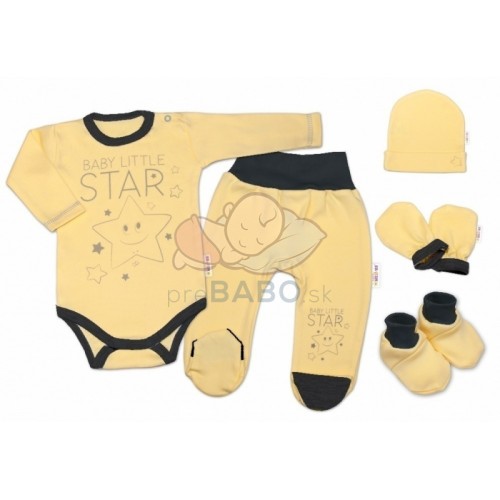 Baby Nellys Súpravička do pôrodnice Baby Little Star - žltá