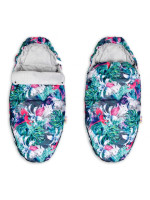 Baby Nellys Fusak maxi s Minky 105x50cm - Flowers, sivý